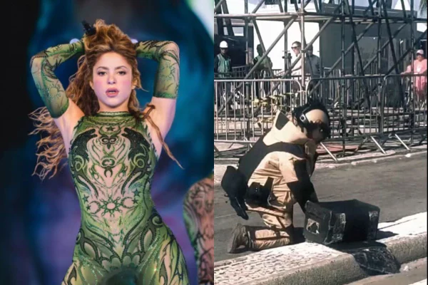 Foto de Shakira e registro de operação policial no RJ