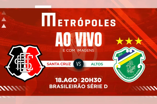 Série D: assista ao vivo e com imagens Santa Cruz-PE x Altos-PI
