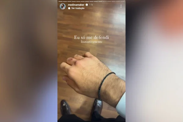 Imagem colorida mostra a mão do produtor de Pablo Marçal que acertou um soco no marqueteiro de Ricardo Nunes - Metrópoles