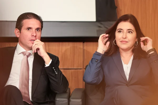Imagem colorida, Hugo Motta e Simone Tebet - Metrópoles