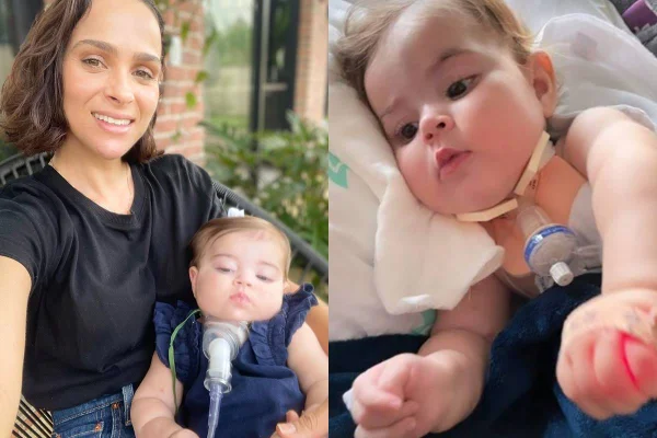 Cazarré diz que filha entrou em nova cirurgia: “Coração valente”