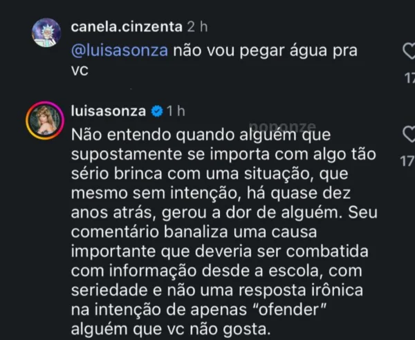 Luísa Sonza rebate internauta que relembrou caso de racismo - destaque galeria Luísa Sonza rebate internauta que relembrou caso de racismo - destaque galeria