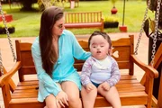 Bruna Massa e Noah, de 7 anos
