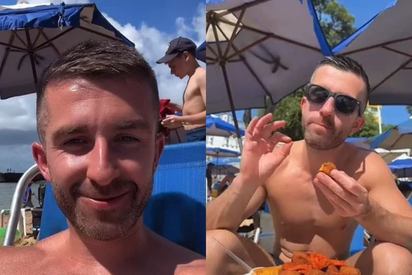 Gringo viraliza ao reagir ao agito das praias no Brasil: “Todo mundo grita”
