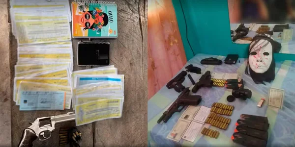 armas apreendidas em operação