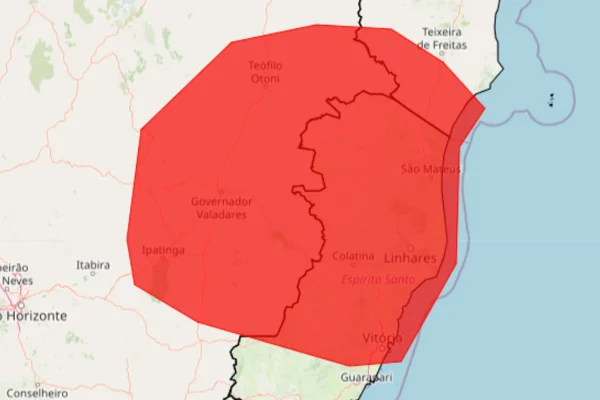 Inmet emite o alerta mais extremo de tempestade para 191 cidades