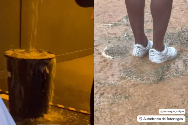 A região do Autódromo de Interlagos teve a maior precipitação de chuva neste sábado (2/11). Internautas mostraram o local durante o temporal - Metrópoles