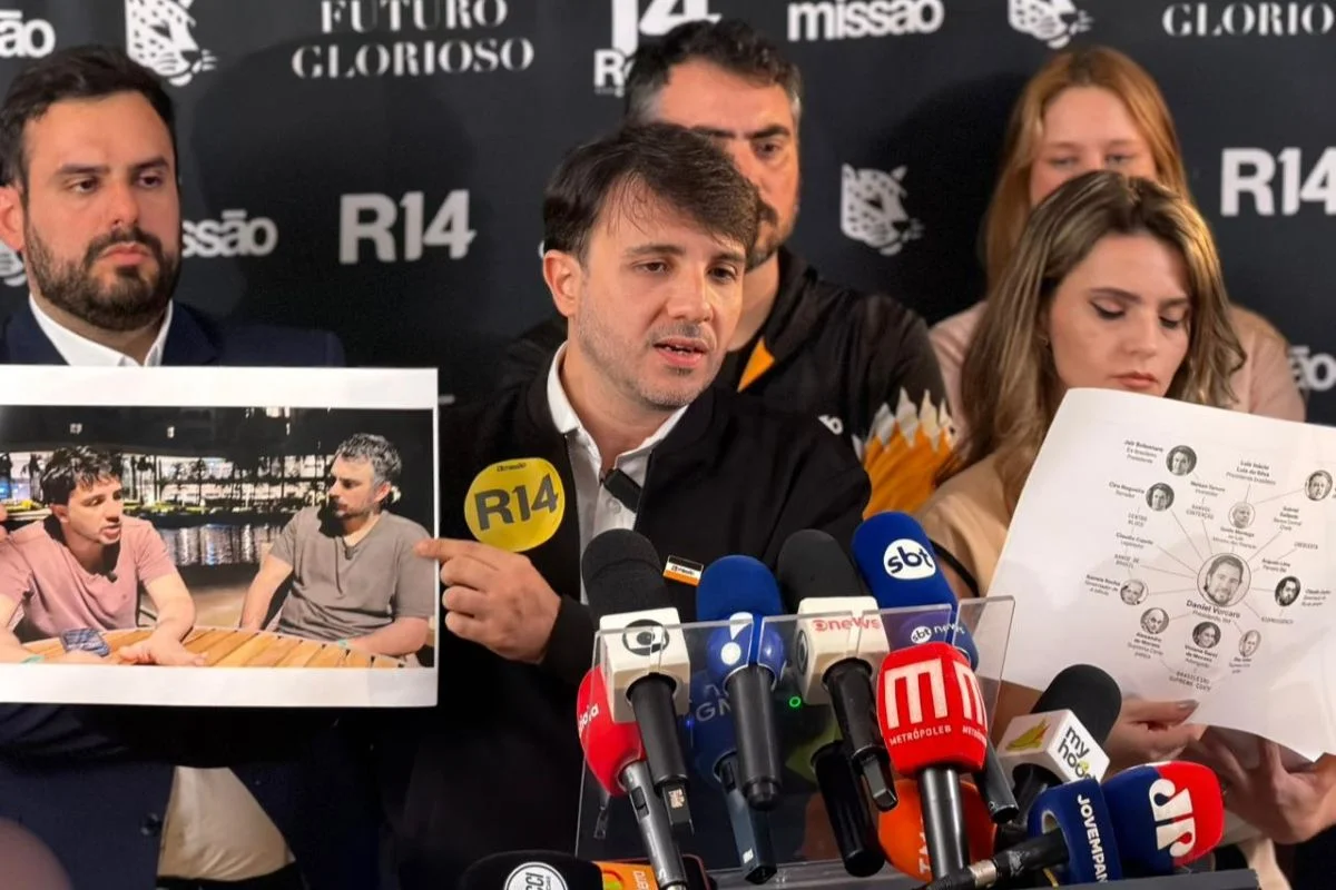Renan Santos concede entrevista coletiva em São Paulo Renan Santos concede entrevista coletiva em São Paulo