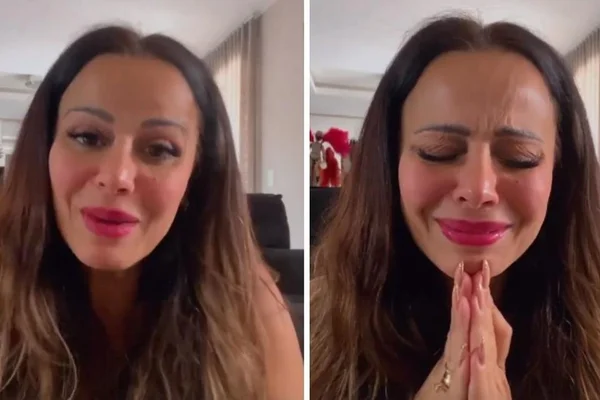 Viviane Araújo chorando