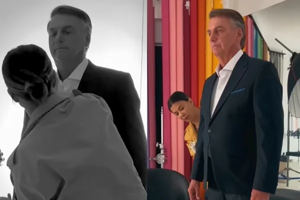 imagem colorida de bolsonaro smoking posse de trump nos estados unidos