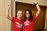 Ministra Gleisi Hoffman e Teônia Pereira
