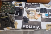Artigos apreendidos dos suspeitos