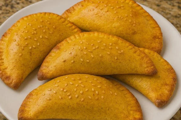 pastéis de abóbora servidos em prato branco