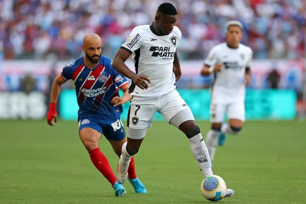Imagem colorida de jogo entre Botafogo e Bahia- Metrópoles