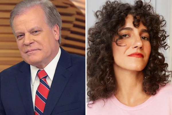 O jornalista Chico Pinheiro e a roteirista Antonia Pellegrino em montagem de fotos