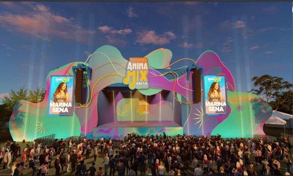 imagem é uma ilustração de como vai ser a estrutura do evento