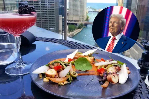 montagem de restaurante do Trum em Chicago