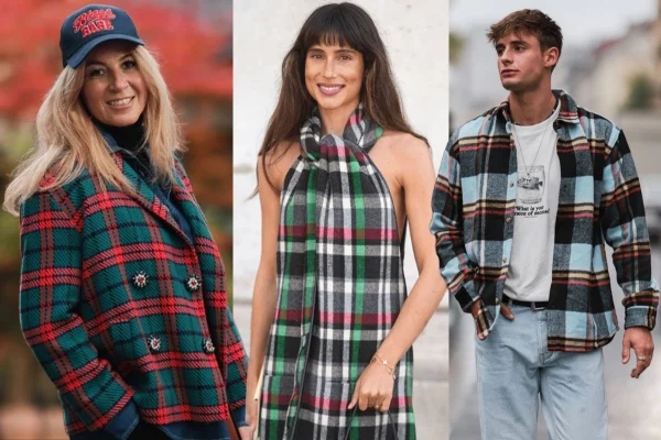 Looks com flanela para o tempo chuvoso são aposta confortável e fashion grunge moda vitrine - metrópoles