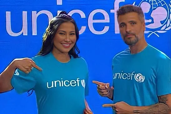 Thaynara OG e Bruno Gagliasso embaixadores unicef no brasil