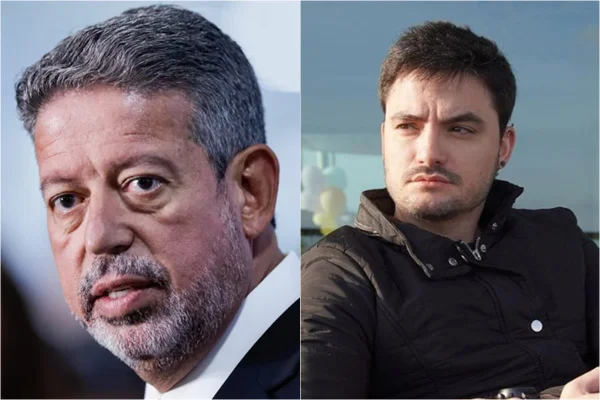 Foto colorida do presidente da Câmara dos Deputados, Arthur Lira, e Felipe Neto - Metrópoles