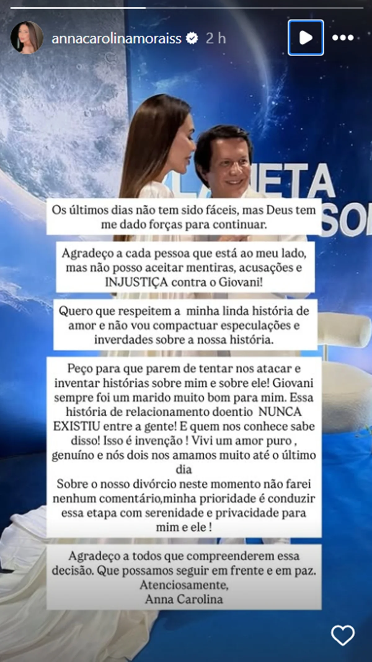 Ex de Giovani desabafa sobre dor após término polêmico: “Parecer bem” - imagem 4 Ex de Giovani desabafa sobre dor após término polêmico: “Parecer bem” - imagem 4