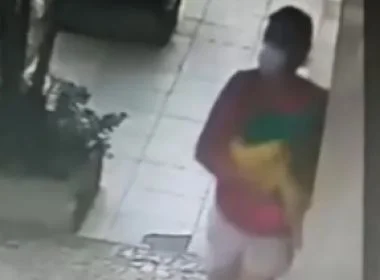 Mulher se veste de gari para assaltar laboratório na Bahia. Veja vídeo
