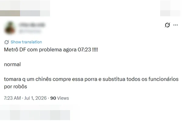 “Um inferno”: passageiros relatam atrasos e trens parados no Metrô-DF - destaque galeria “Um inferno”: passageiros relatam atrasos e trens parados no Metrô-DF - destaque galeria