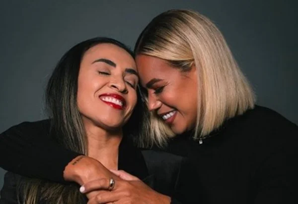 Marta e a namorada Toni Deion Pressley