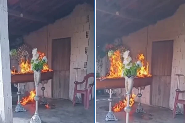 Imagem colorida, Facção invade velório no Ceará e coloca fogo em cadáver de rival - Metrópoles