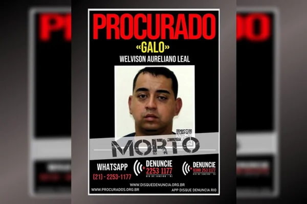 cartaz de traficante morto