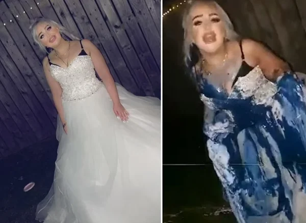 Noiva faz festa para destruir e queimar vestido de casamento "azarado"