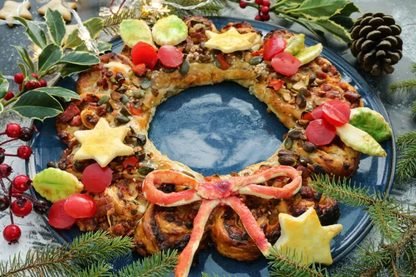 Guirlanda de comida de natal