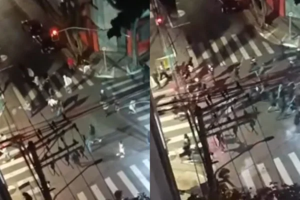 Imagens mostram briga entre torcedores do Corinthians e São Paulo