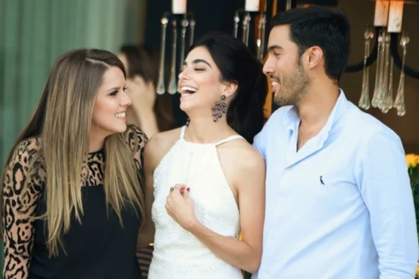 Luísa Paiva, Mayra Sarkis e Vinícius Nardi Luísa Paiva, Mayra Sarkis e Vinícius Nardi