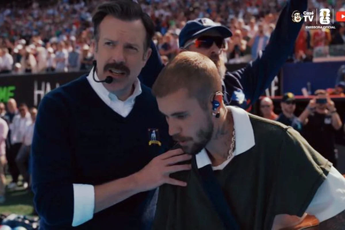 Jason Sudeikis na final da Copa do Mundo comemora participação especial de Ted Lasso