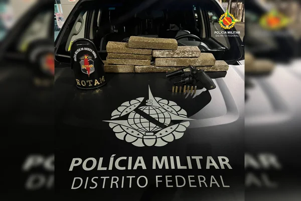 Imagem colorida de apreensão da PMDF