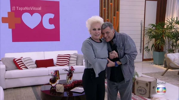 Ana Maria Braga chora ao reencontrar Jorge Fernando no Mais Você