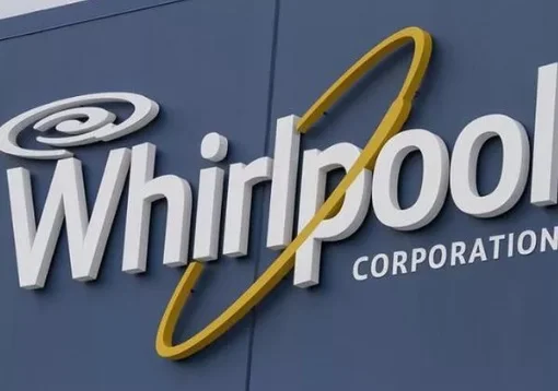 imagem colorida logotipo whirlpool banco sobre fundo azul - Metrópoles