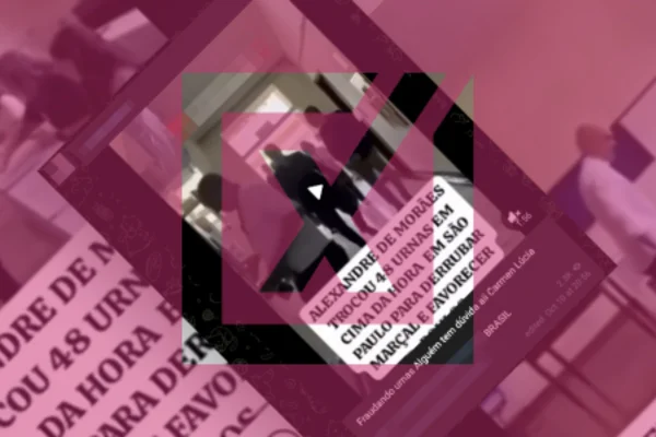 Print de post que mente ao afirmar que Alexandre de Moares trocou urnas eletrônicas para fraudar eleições. - Metrópoles