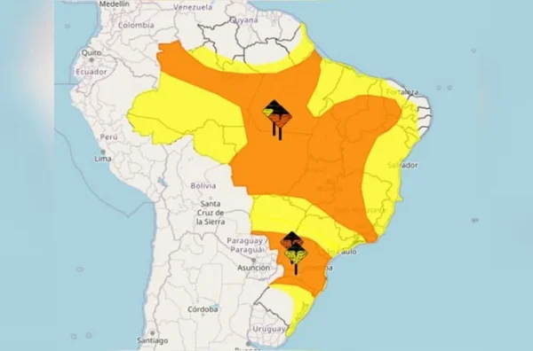 imagem colorida previsão do tempo 20 de fevereiro