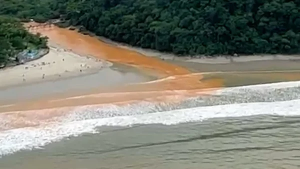 imagem colorida rio de lama litoral de sp