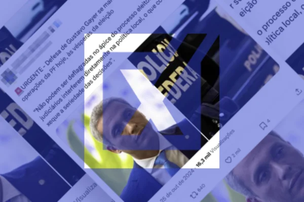 Print de post que atribui fala a advogado de Gustavob Gayer (PL-GO), sobre operação da PF. - Metrópoles