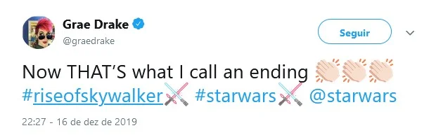 Grae Drake, do Moviefone: "É ISSO que eu chamo de final" Grae Drake, do Moviefone: "É ISSO que eu chamo de final"