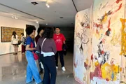 Estudantes mergulharam na mostra

