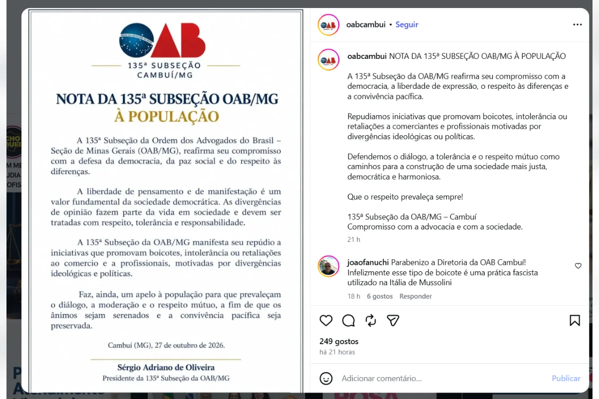 Direita cria listas de boicote a empresas acusadas de apoiar Lula em MG - imagem 2 Direita cria listas de boicote a empresas acusadas de apoiar Lula em MG - imagem 2