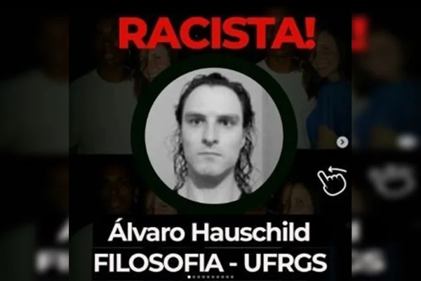 Álvaro Hauschild enviou mensagens de cunho racista
