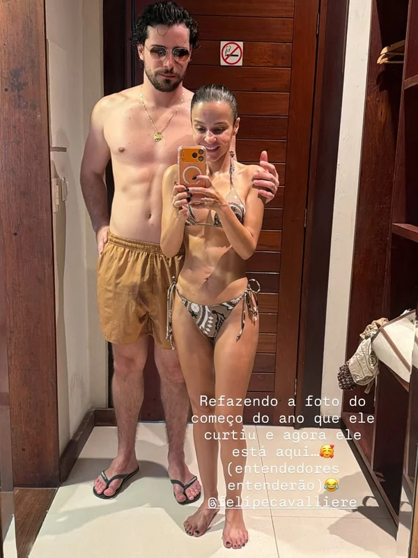 Maiara refaz foto que ganhou curtida de Felipe Cavalliere antes do namoro - destaque galeria