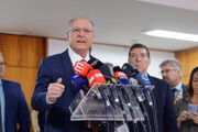 O vice-presidente Geraldo Alckmin participou de uma reunião com a Amcham, Câmara de Comércio Americana 
