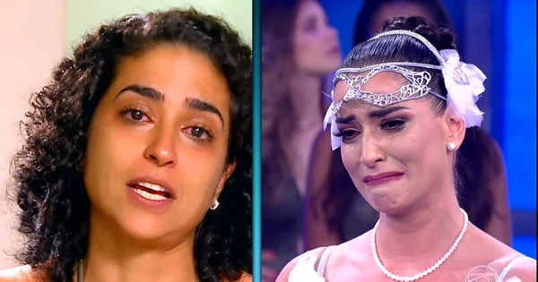 “Domingão”: Maria Joana assiste a depoimento da irmã e cai aos prantos
