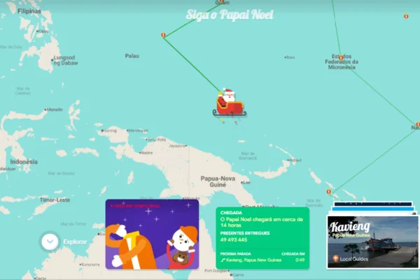 Papai Noel viaja o mundo no Natal; acompanhe seu trajeto em tempo real